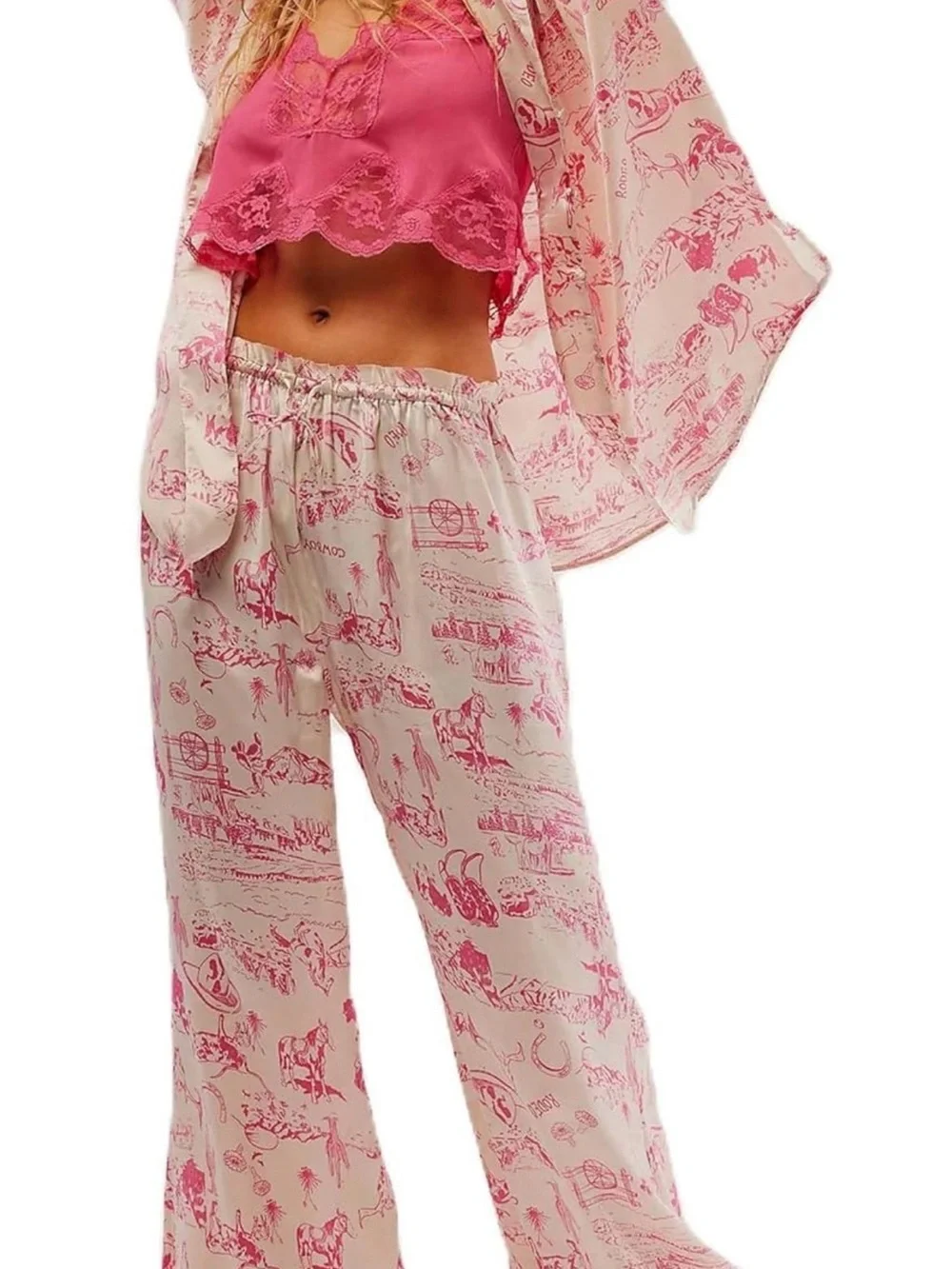 Silky Cowgirl 2 Piece Pajamas - Picture 1 of 6